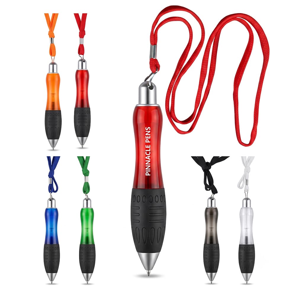 Retractable Ballpoint Pen w/ Lanyard
