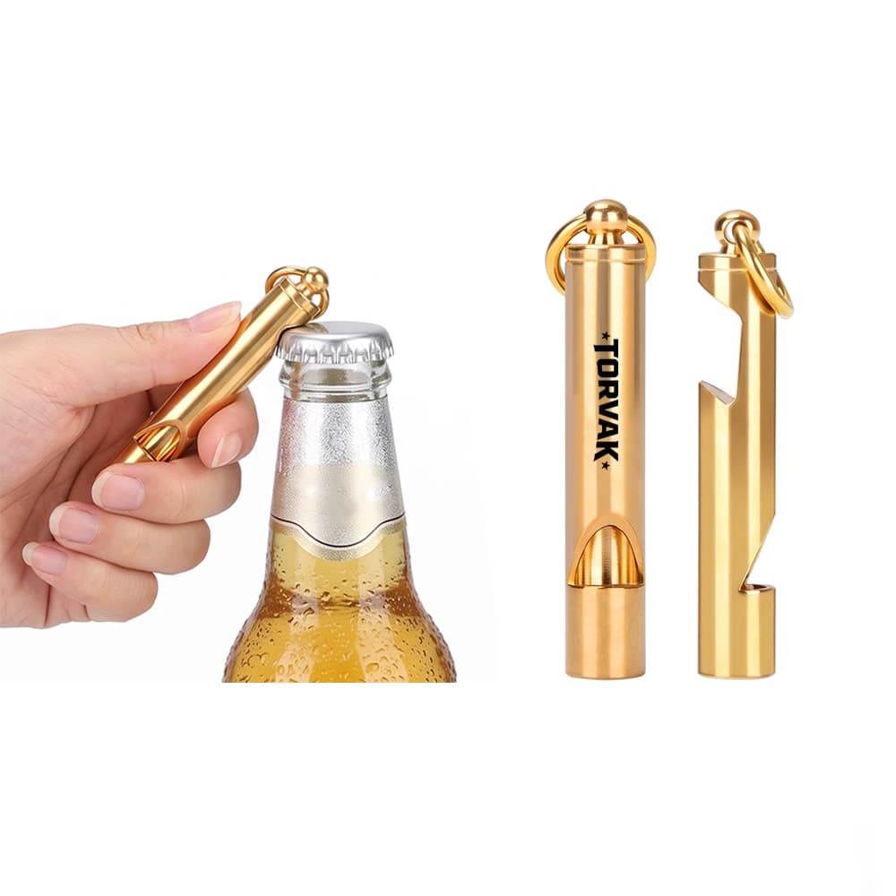 Whistle Bottle Opener w/ Key Ring
