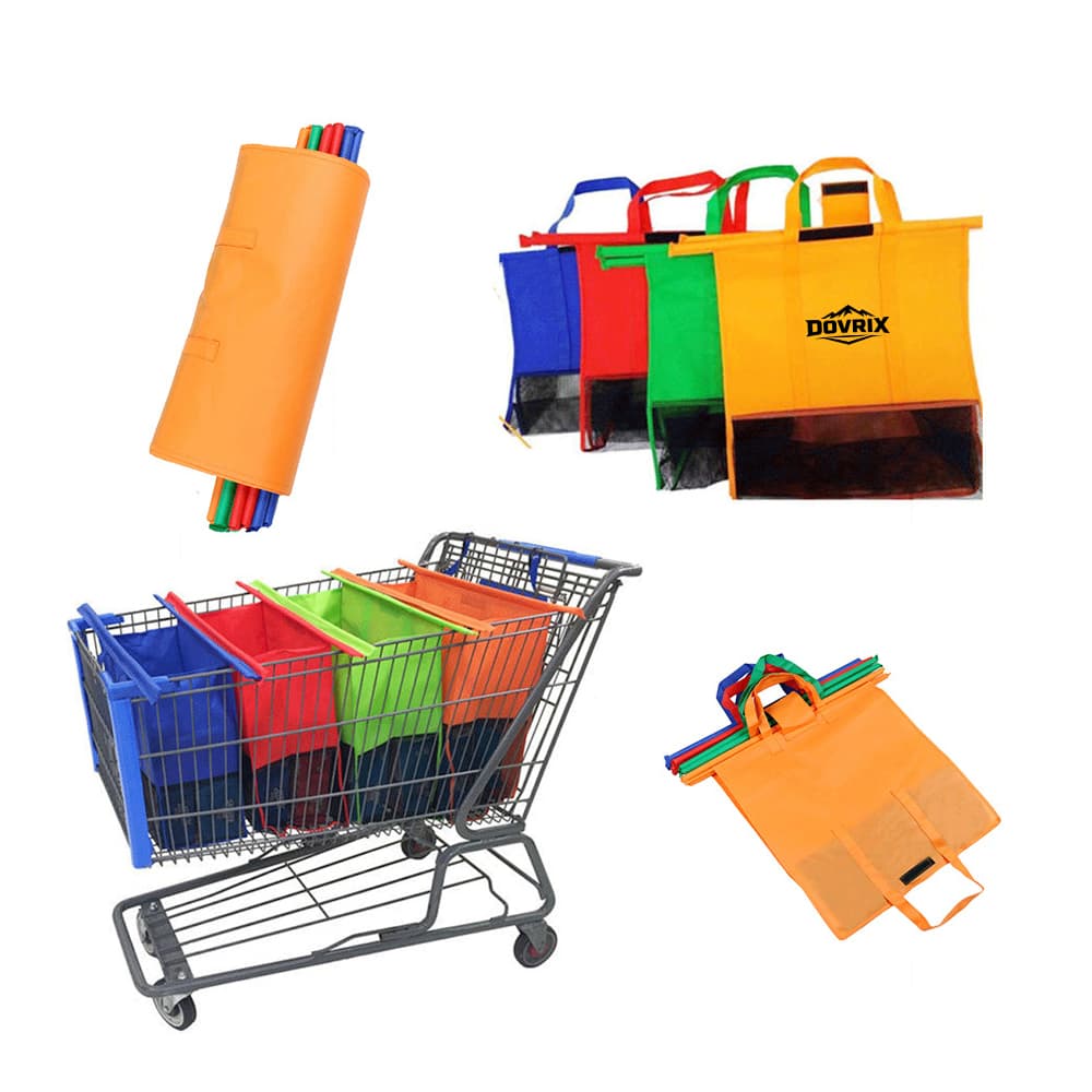 Reusable Grocery Cart Trolley Bags (Set of 4)