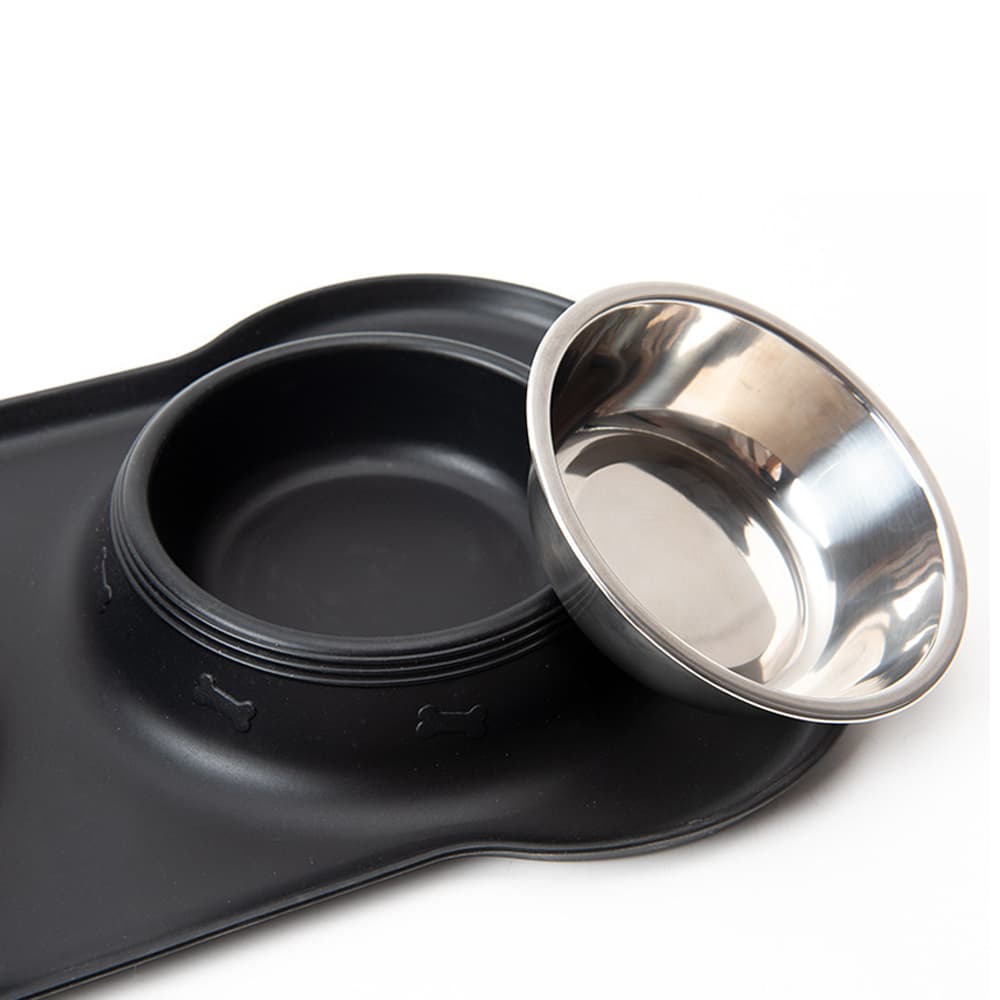 Silicone Pet Feeding Bowl w/ Non Slip Mat gallery 2