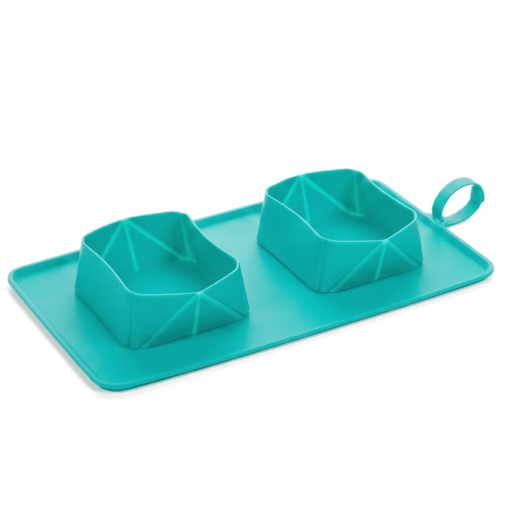 Collapsible Silicone Twin Pet Bowls gallery 6